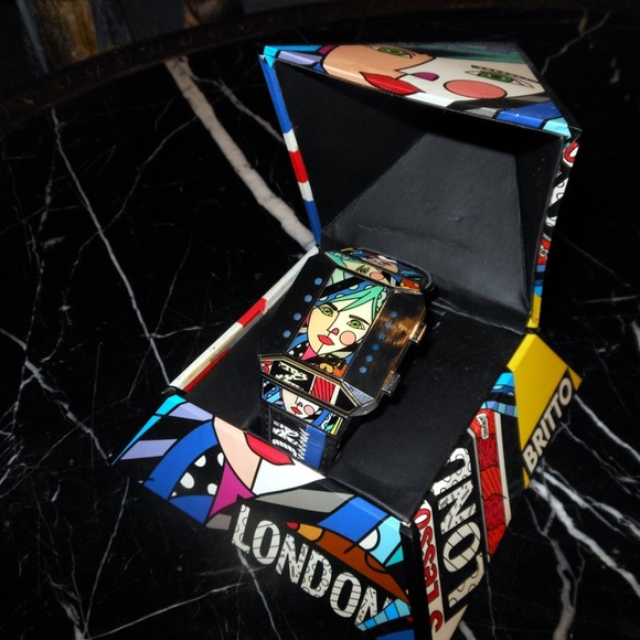 The One Britto Binary Watch Rare Collector Retired HAND SIGNED by Romero Britto - Picture 8 of 8